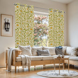 Retro Daisy Blackout Curtains: 70s Midcentury Modern Multi Sizes Drapes