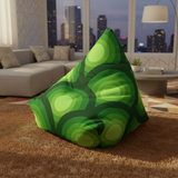 Green Shades Retro Bean Bag Chair Cover - Colorful Lounge Living Room Seat