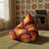 70s Retro Comforter Set: Queen Size Microfiber Bedding with Orange Circle Print