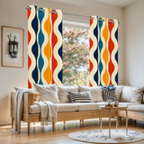 Midcentury Modern Blackout Curtains: 70s Retro Multi Sizes Drapes