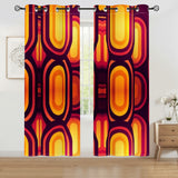 Retro 70s Nordic Lidded Trash Can: Orange Midcentury Modern Style Garbage Bin