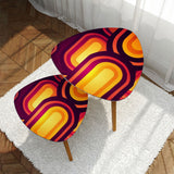 Retro 70s Bean Bag Chair Cover: Orange Mid-Century Modern Floor Seating