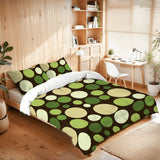 Retro 70s Style Trash Can: Mid-Century Modern Polka Dot Wastebasket