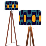 Sunburst Retro Linen Shade Wall Sconces - Midcentury Plug-in Lamp Set of 2