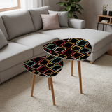 Black 60s Retro Comforter Set: Queen Size Microfiber Bedding