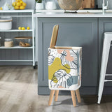 60s Floral Leaf Retro Comforter Set: Queen Size Microfiber Bedding