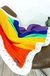 Handmade pet or baby BLANKET 'RAINBOW' by CUDDLSNUGS rainbow flag
