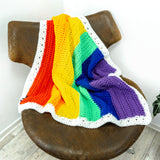Handmade pet or baby BLANKET 'RAINBOW' by CUDDLSNUGS rainbow flag