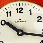 Burnt orange 70s high-quality CERAMIC CLOCK by JUNGHANS