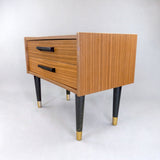 1960s Faux-Wood Midcentury NIGHTSTAND Sewing Table