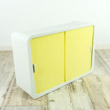 1960s VANILLA yellow BATHROOM Medicine CABINET with sliding doors