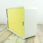 1960s VANILLA yellow BATHROOM Medicine CABINET with sliding doors