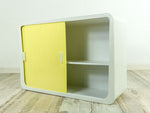 1960s VANILLA yellow BATHROOM Medicine CABINET with sliding doors