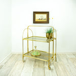 GOLDEN acrylic 70s FOLDING BAR CART Dinett by Bremshey