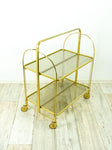 GOLDEN acrylic 70s FOLDING BAR CART Dinett by Bremshey