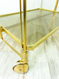 GOLDEN acrylic 70s FOLDING BAR CART Dinett by Bremshey