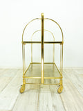 GOLDEN acrylic 70s FOLDING BAR CART Dinett by Bremshey