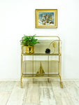 GOLDEN acrylic 70s FOLDING BAR CART Dinett by Bremshey