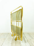 GOLDEN acrylic 70s FOLDING BAR CART Dinett by Bremshey