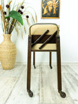 1960s wooden MIDCENTURY SEWING CART Nightstand cantilever style side table