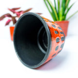 1960s Fat Lava WGP CERAMIC PLANTER, Fat Lava fire red black