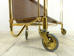 Rare golden! 1970s FOLDABLE SERVING TROLLEY Dinett by Bremshey