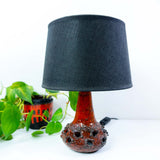 1960s Fat Lava WGP CERAMIC PLANTER, Fat Lava fire red black